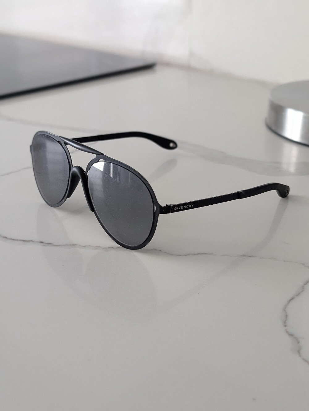 Givenchy Pilot Aviator Sunglasses Matte Black